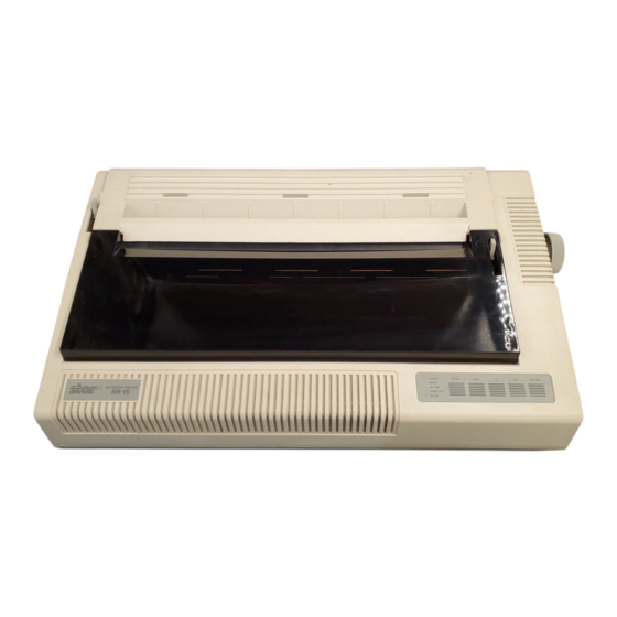 Star Micronics SR-10/I5 User Manual