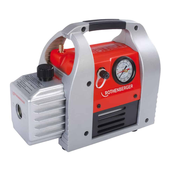 Rothenberger ROAIRVAC Series Instructions For Use Manual