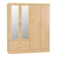 Seconique Furniture NEVADA 4 DOOR 2 DRAWER WARDROBE Assembly Instructions Manual