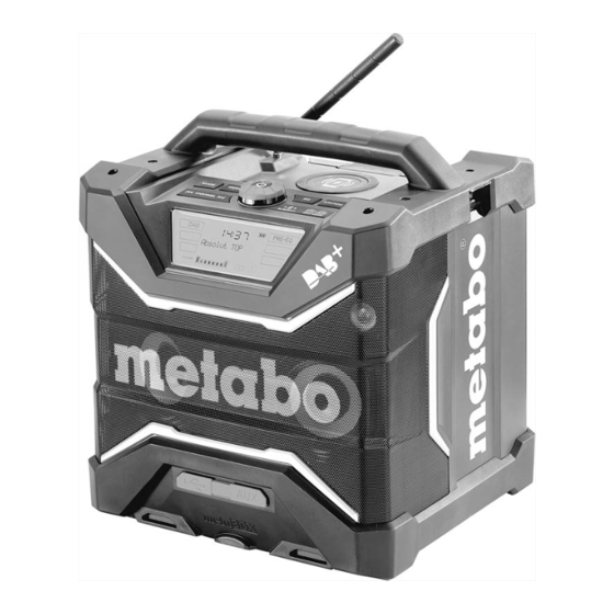 Metabo RC 12-18 32W BT DAB+ Manuals