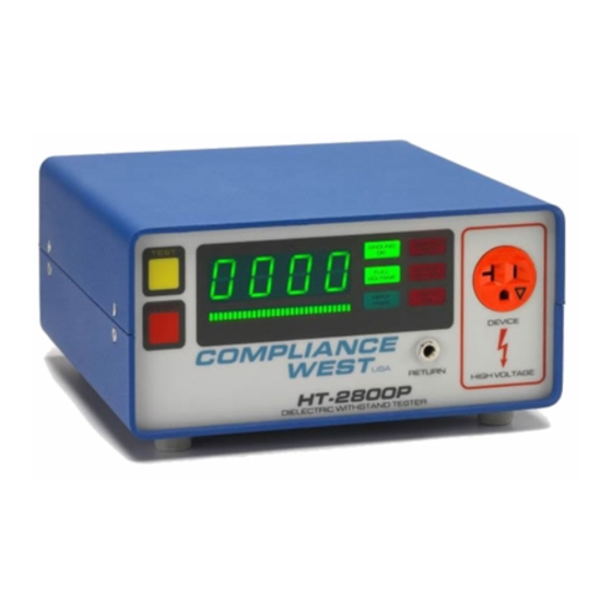 Compliance West HT-2800 Instruction Manual