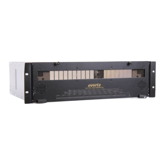 evertz MultiFrame 7700 Manual