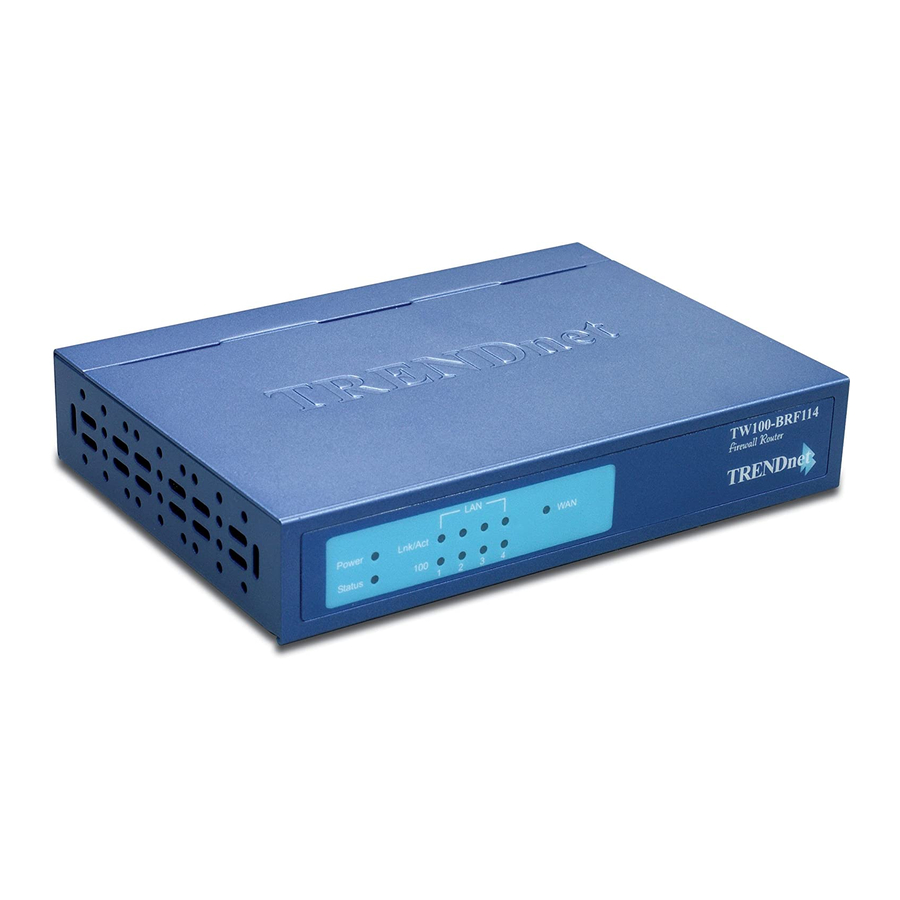 TRENDnet TW100-BRF114 Frequently Asked Questions Manual