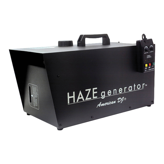 American DJ HAZE Generator User Instructions