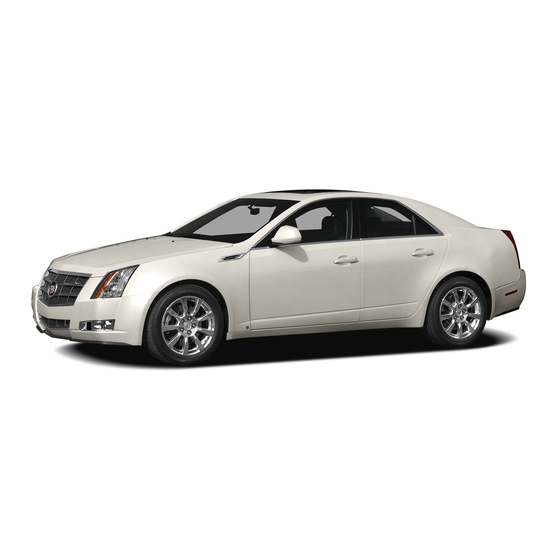 Cadillac CTS 2009 Personalization Manual