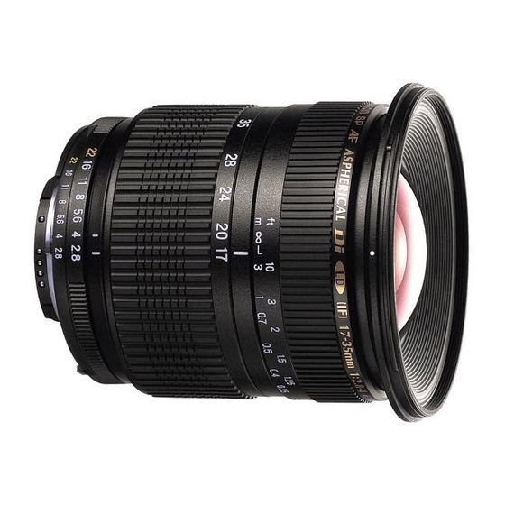 TAMRON A05 MANUAL Pdf Download | ManualsLib