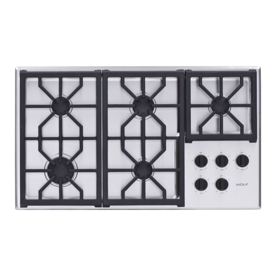 WOLF GAS COOKTOP USER MANUAL Pdf Download ManualsLib