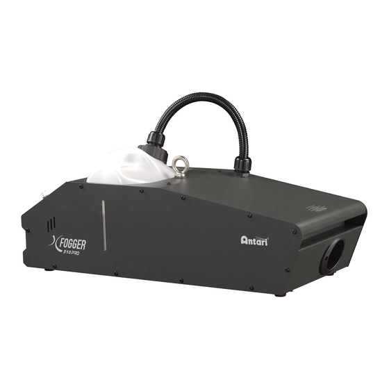 ANTARI X FOGGER USER MANUAL Pdf Download ManualsLib