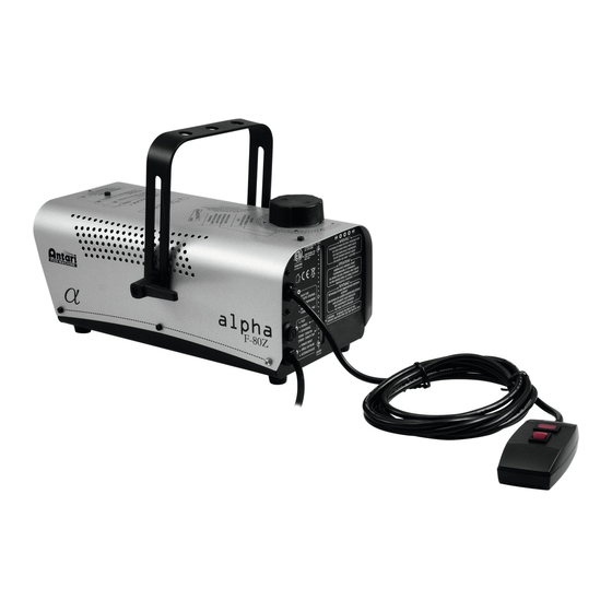 ANTARI F80Z OPERATION AND MAINTENANCE INSTRUCTIONS Pdf Download