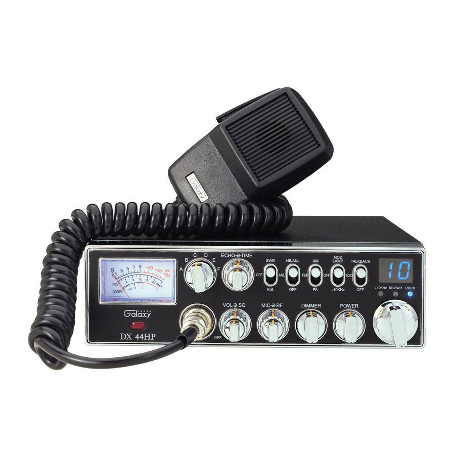 GALAXY DX 44HP OWNER'S MANUAL Pdf Download ManualsLib