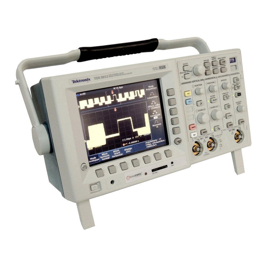 TEKTRONIX TDS3000B SERIES USER MANUAL Pdf Download | ManualsLib