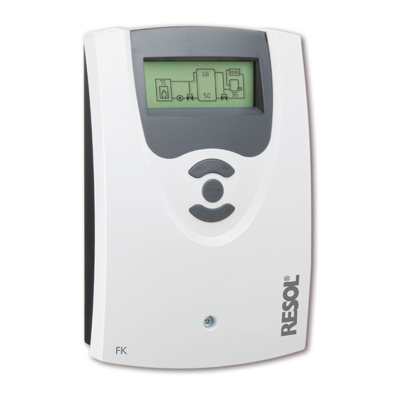 Resol DeltaTherm FK Manual For The Specialised Craftsman