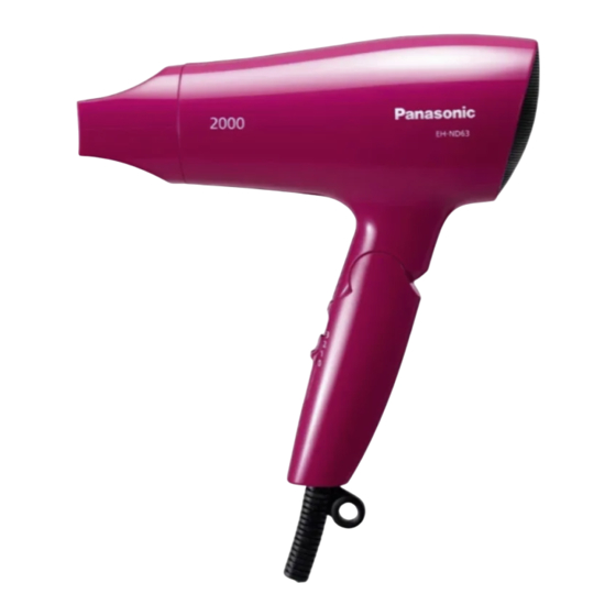 Panasonic EH-ND64 Operating Instructions Manual