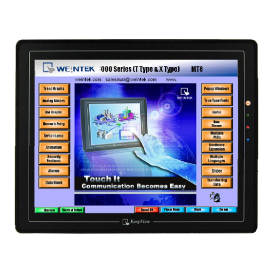 weintek MT-8150X Installation Instruction