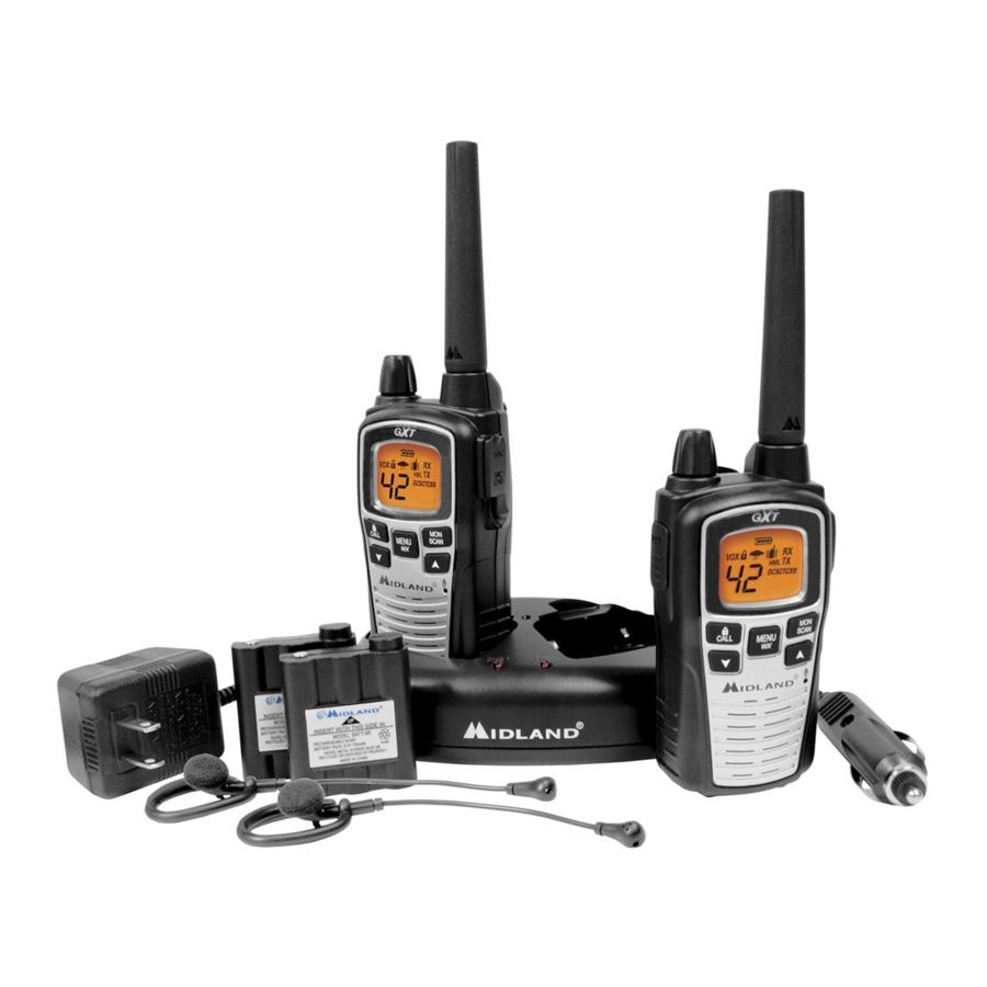 Midland Xtra Talk GXT860/895 Series TwoWay Radio Manual ManualsLib