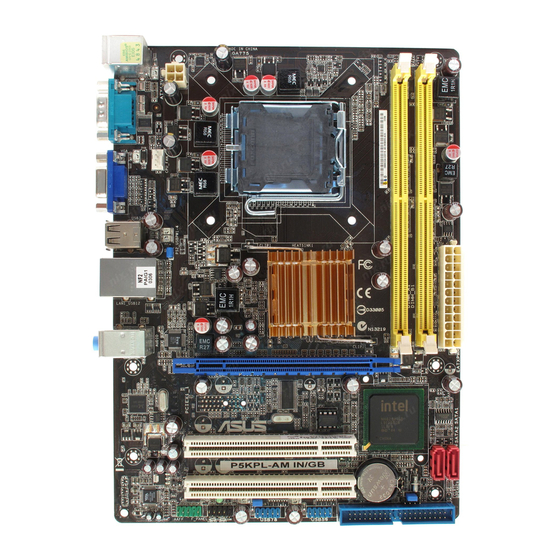 Asus P5KPL-AM - SE Motherboard And Intel Core 2 Duo User Manual