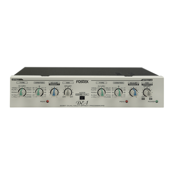 Fostex DE-1 Owner's Manual