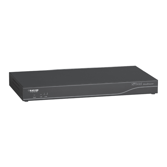Black Box ServSwitch KVM2016A Multiuser User's Manual