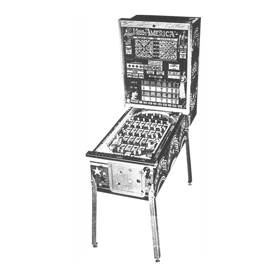 Bally Miss America Deluxe Maintenance Service Manual