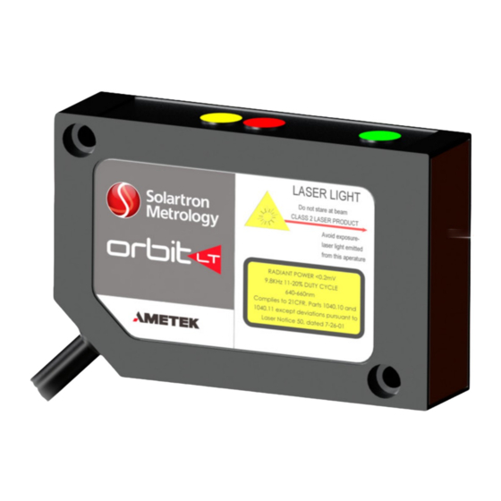 Ametek Solartron Metrology ORBIT LT Manual