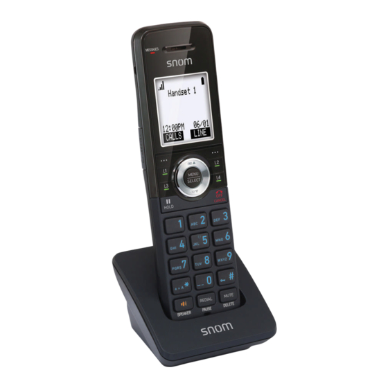Snom M10 SC Handset Quick Start Manual