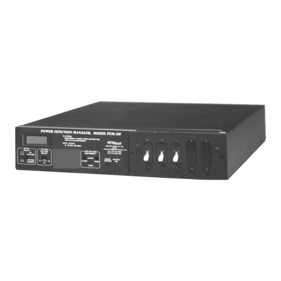 NewMar PFM-400 Installation & Operation Manual