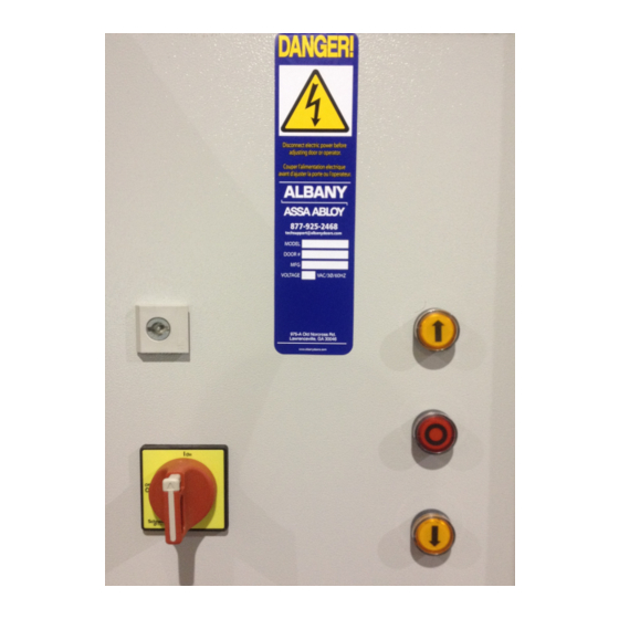 User Manuals: Albany ACS-50 Control Panel