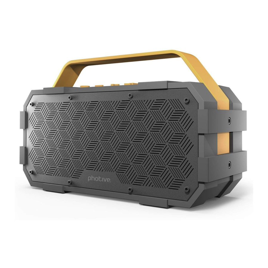 Photive PH-M90 Rugged Bluetooth Speaker Manual