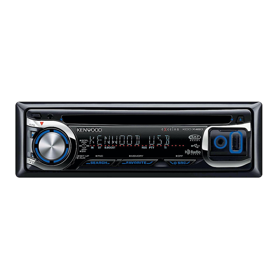 Kenwood KDC-BT742U - Radio / CD Manuals