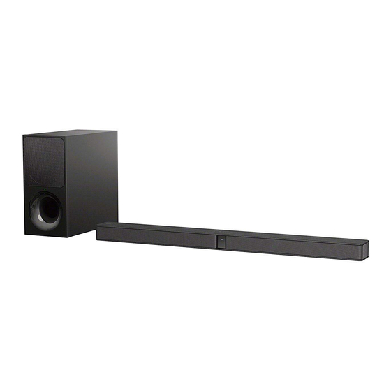 Sony HT-CT290 Startup Manual