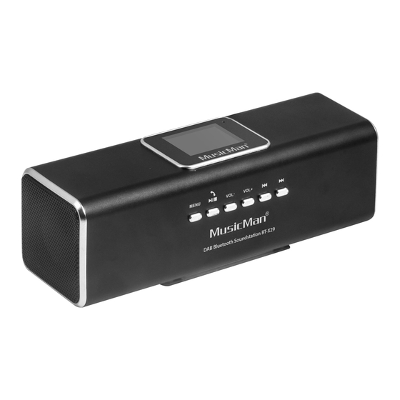 Technaxx MusicMan DAB Bluetooth Soundstation BT-X29 User Manual