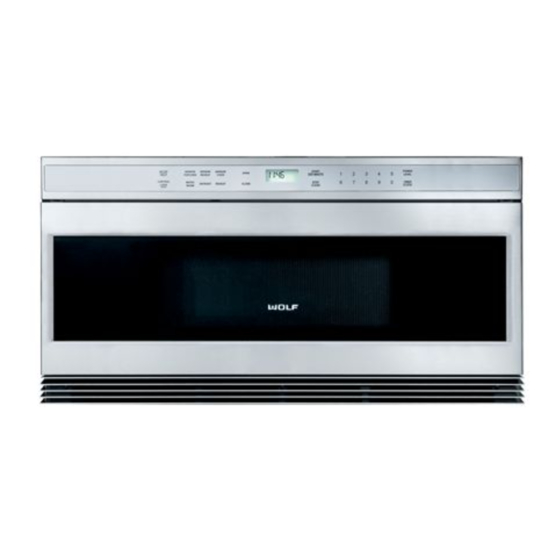 Wolf MWD30-2F/S Use & Care Manual