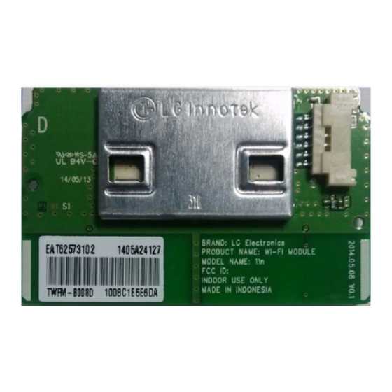 User Manuals: LG Innotek TWFM-B008D WLAN Module