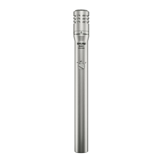 Shure SM81 Manual