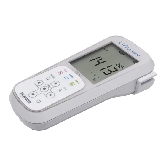 horiba LAQUAact-EC110 Instruction Manual