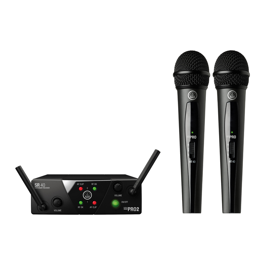 AKG WMS 40 User Instructions