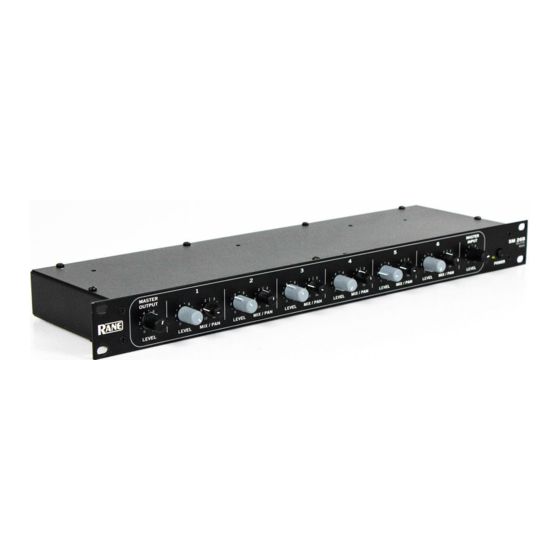Rane SWISS ARMY SM 26B Manual