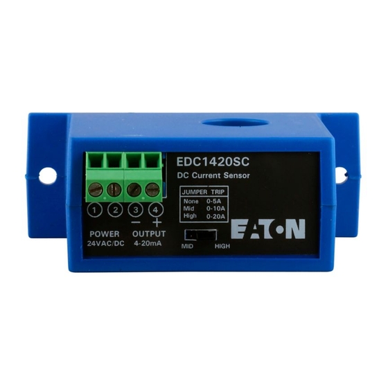 Eaton CurrentWatch EDC Series Instruction Leaflet