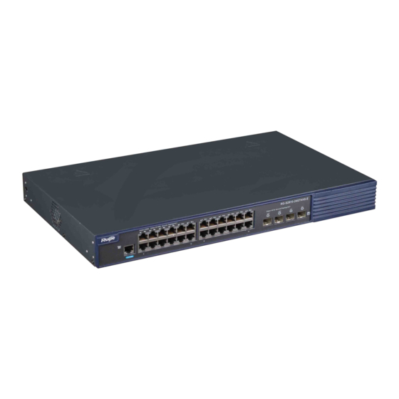 Ruijie RG-S2910-24GT4SFP-UP-H Hardware  Installation And Reference Manual