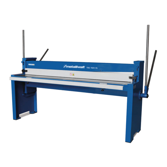Metallkraft TBS 1501-15 Instruction Manual
