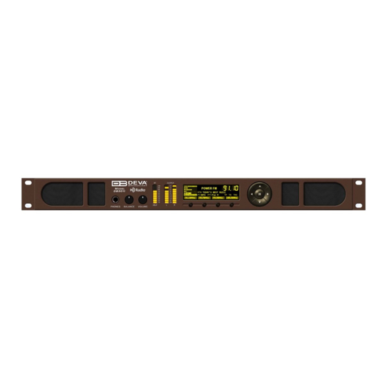DEVA Broadcast DB3011 Maintenance And Operation Instruction Manual