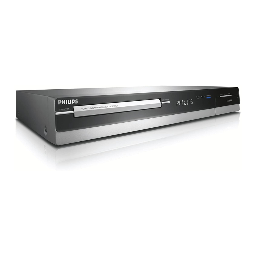 Philips DVDR3575H/ Manuals