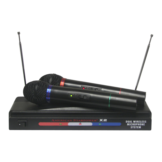 Nady Systems AMERICAN STARPOWER X2 Operating Instructions