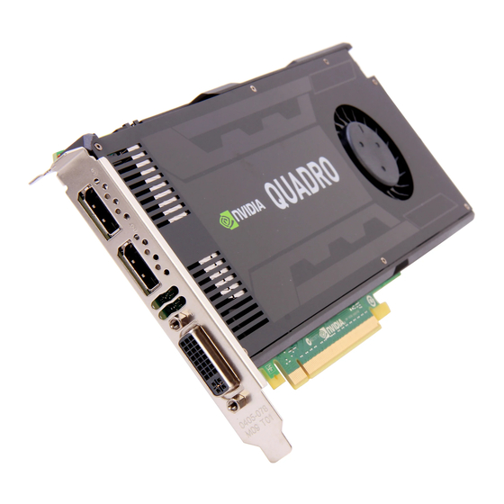 Nvidia Quadro K6000 Series Quick Start Manual