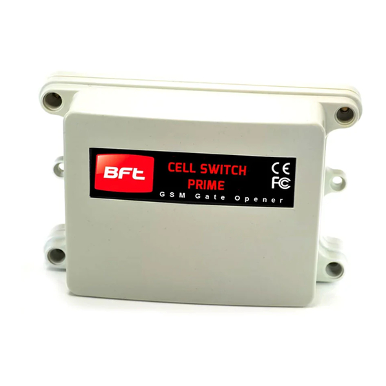 BFT Cell Box Switch Gate Opener Manuals