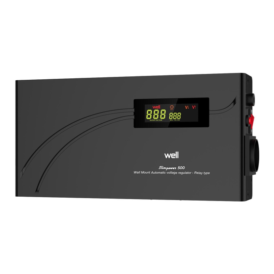User Manuals: Well AVR-REL-SLIMPOWER500-WL Stabilizer