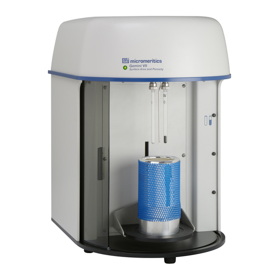 Micromeritics GEMINI VII Operator's Manual