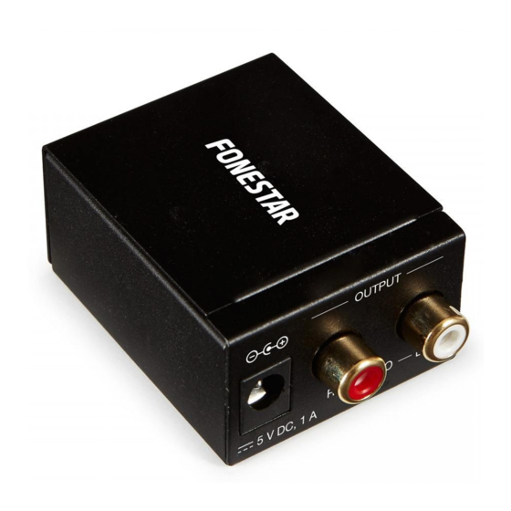 FONESTAR FO-37DA Quick Start Manual