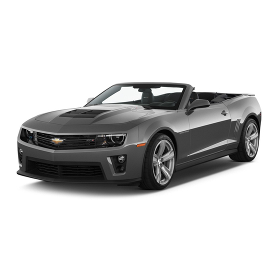 Chevrolet Camaro 2015 Getting To Know Manual