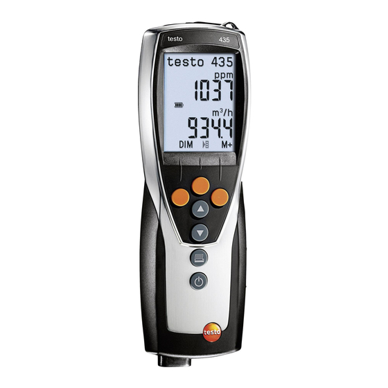 TESTO 435 Short Manual